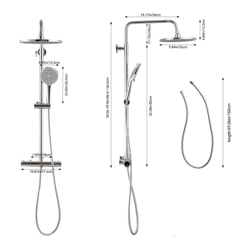 Thermostatic Shower Mixer Set