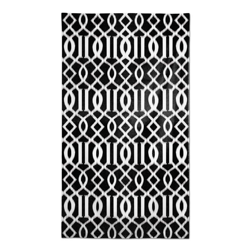Tessa Geometric Tablecloth, Black