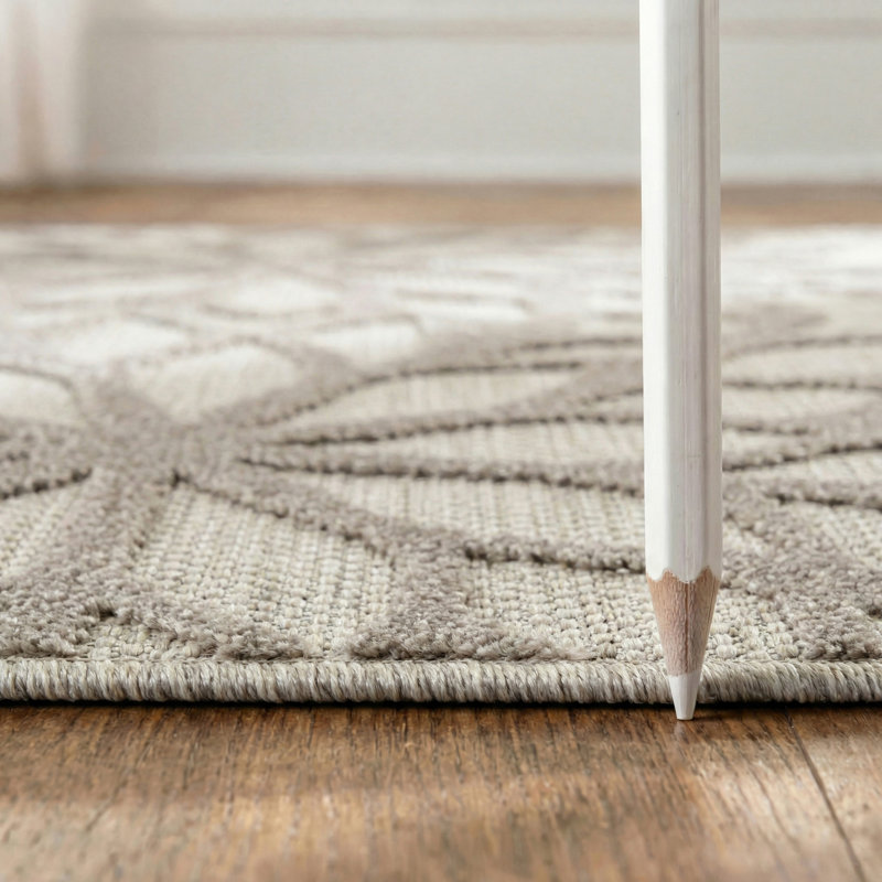 Tapis intérieur / extérieur à motif floral Arnkell, Tapis de couloir 2 pi 3 po x 8 pi