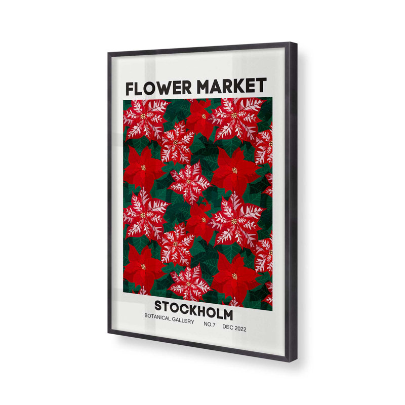Marché aux fleurs des Fêtes I, Cadre simple en zinc patiné, H 15,25 po x l 12,25 po