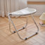 Utilisé chaise pliante maison transparent ins rétro bureau loisirs chaise à manger acrylique tabouret créatif tabouret d'extérieur portable