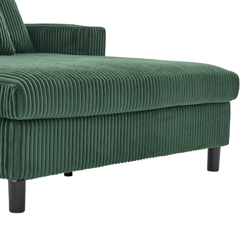 Chaise longue multifonctionnelle rembourrée, Émeraude