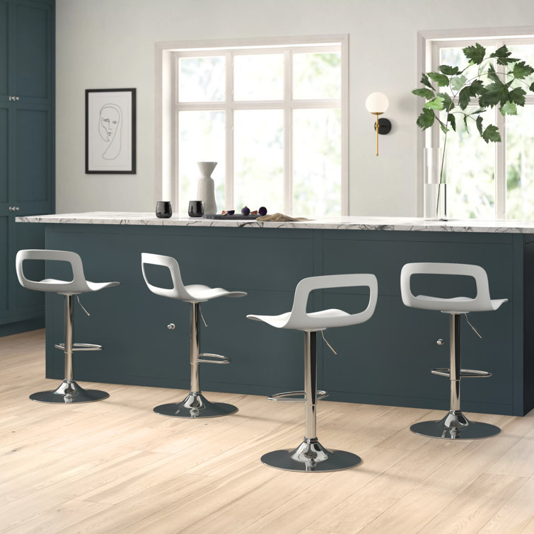 Vahig Swivel Adjustable Height Counter Stool with Metal Frame