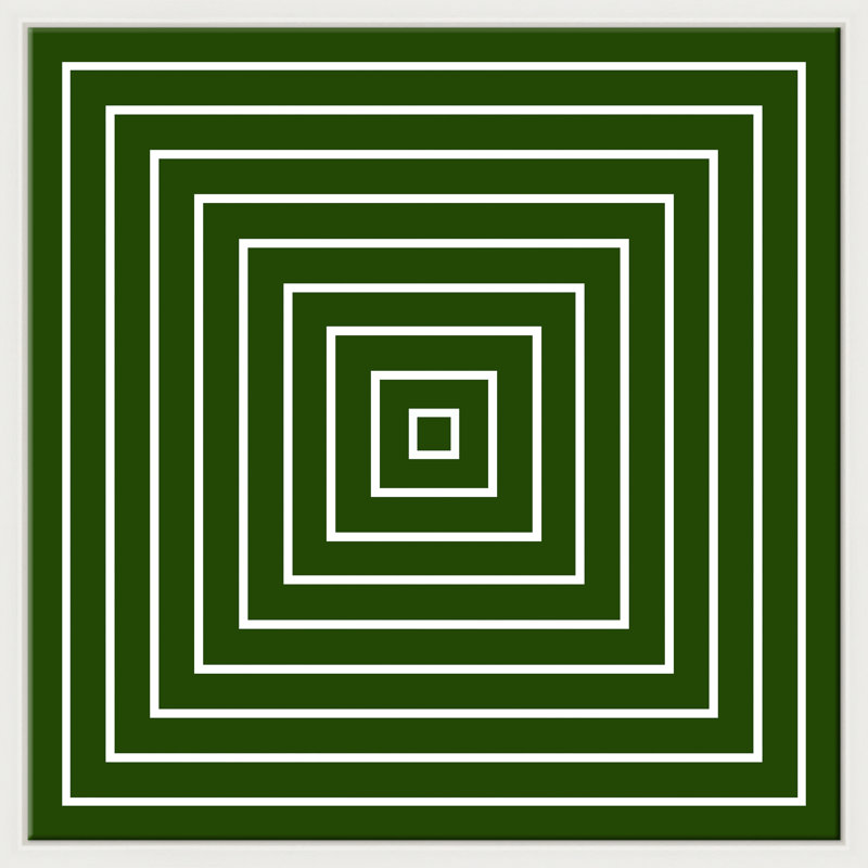 Homage To Stella - Green Giclee On Canvas by David Phoenix, 23.5" H x 23.5" W 