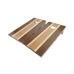 Planche à cornhole en bois massif 2' x 4' à trois rayures