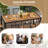 Aquanette Rectangular Metal Outdoor Dining Table , 79'' in. W 35.5'' in. D