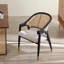 Chaise d'appoint noire à dossier solide (ensemble de 2)-557039971