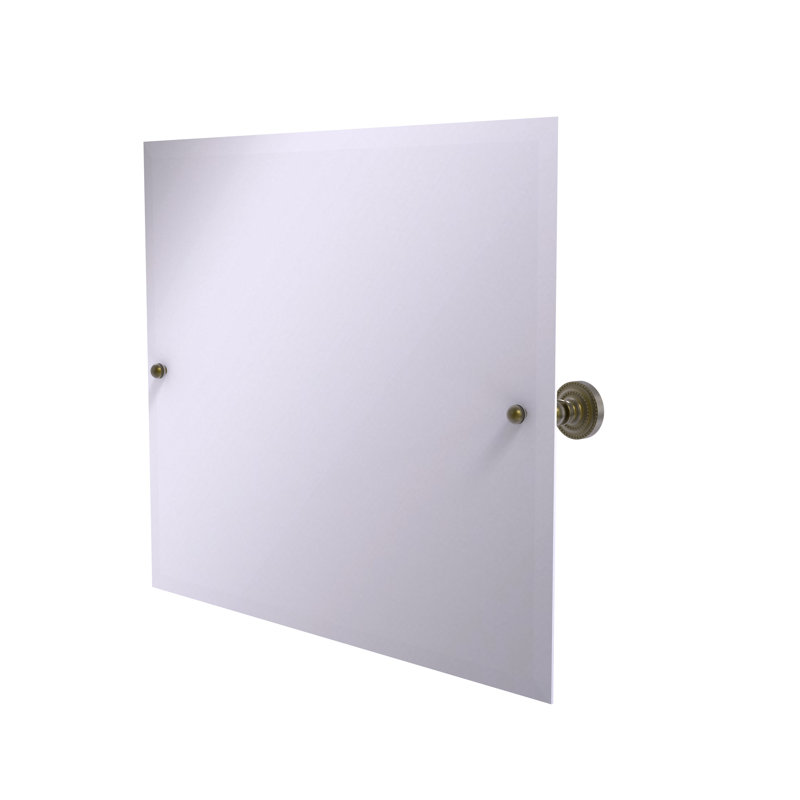Miroir rectangulaire inclinable 26 po x 21 po Marchmont, Laiton antique