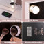 Bureau de coiffeuse avec miroir DEL, table de coiffeuse avec bande de lumières RVB, miroir de coiffeuse Hollywood avec 18 ampoules DEL et haut-parleurs Bluetooth, coiffeuse de maquillage de 51,2 po avec 11 tiroirs, luminosité réglable