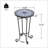 Patio Side Table,Blue+Black
