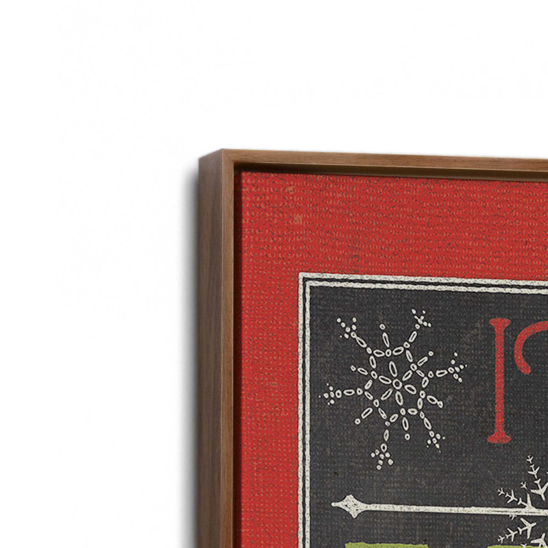 Merry and Bright Days, ensemble de 2 impressions sur toile, H 13 po x l 18 po, Impression encadrée sans passe-partout, Noyer