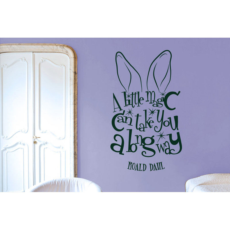 Roald Dahl Wall Sticker, Dark Green