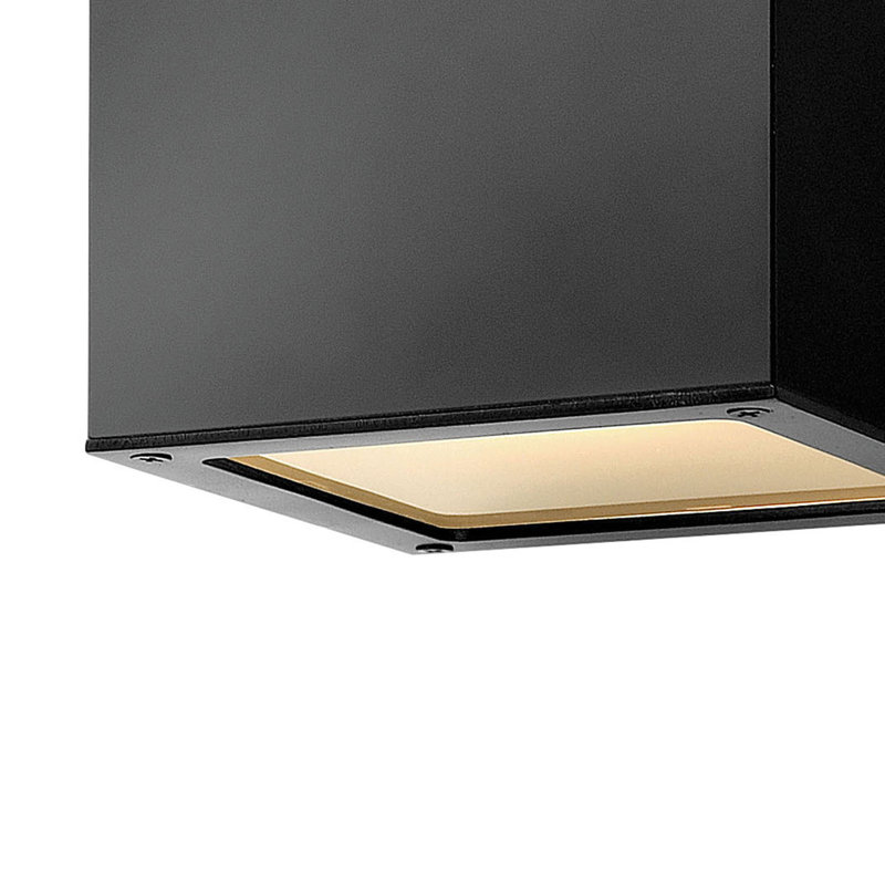 Kube Andi-Mia Integrated LED Outdoor Flush Mount, Satin Black