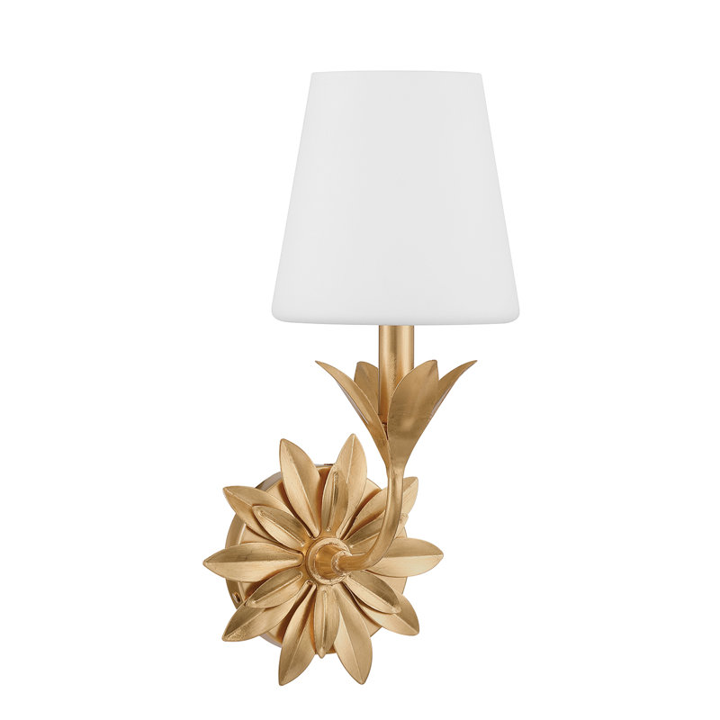 1 Light Sconce, Antique Gold