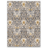 Morris Hand Tufted Wool Floral Area Rug in Blue