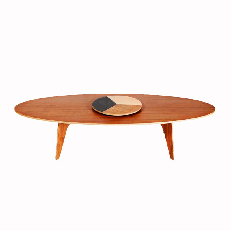 Table basse à 4 pieds Pirwi, Brun