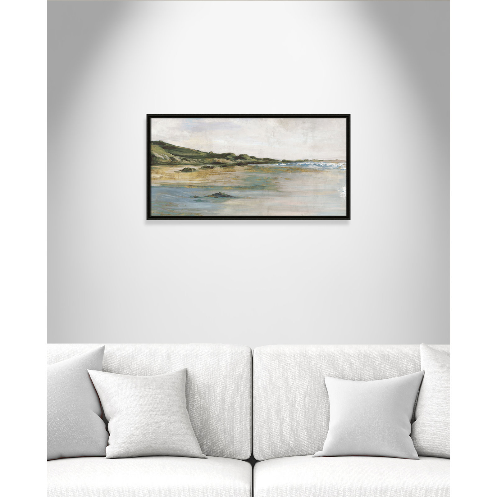Cordoba "Tide's Edge" Print, 16.5" H x 31.5" W, Espresso