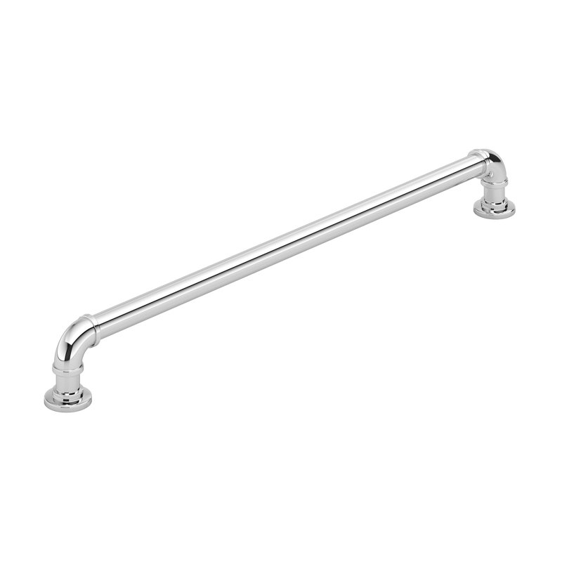Poignée barre en aluminium, 12 5/8", Chrome chrome