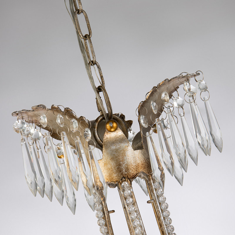3 Light Mini Gold And Silver Empire Chandelier