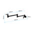 Support de robinet de remplissage de pot noir mat, bras pliable, rotation à 360 °, laiton, finition anticorrosion, robinet à deux poignées, conception pliable, pivotant, traitement, poignées-1468480490