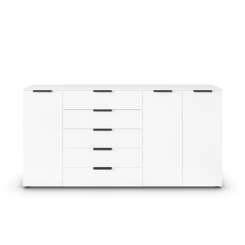 5 - Drawer Chest of Drawers, Alpine White/Graphite