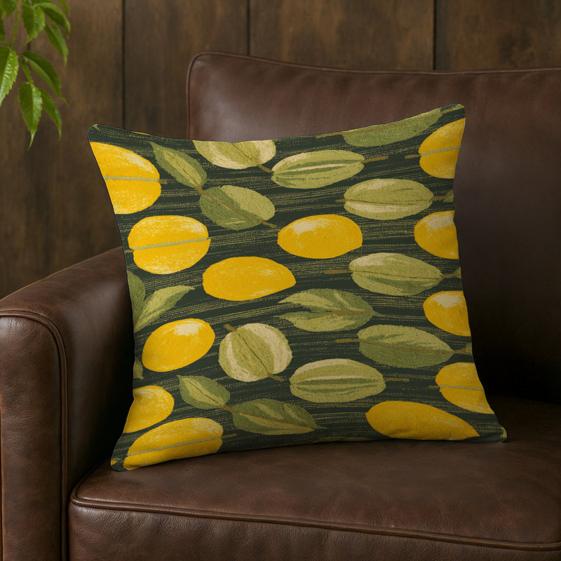 Indoor and Outdoor Throw Pillow, Square 18", Abiu