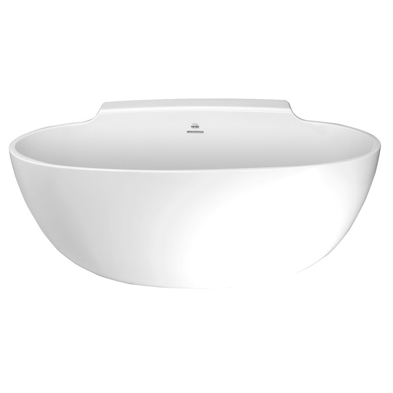 Guthrie 58'' x 36'' Soaking Solid Surface Bathtub, Glossy White