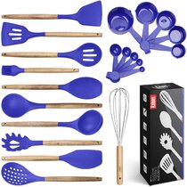 Wanbasion Navy Blue Oversized 6 Piece Kitchen Utensils Set