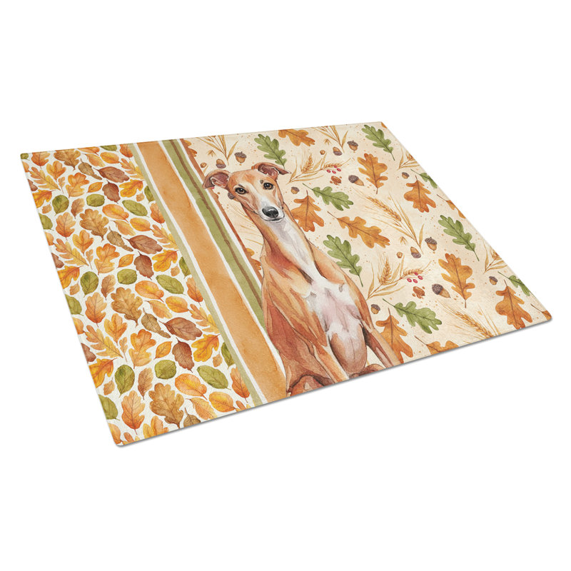Planche à découper en verre Red Whippet Heirloom