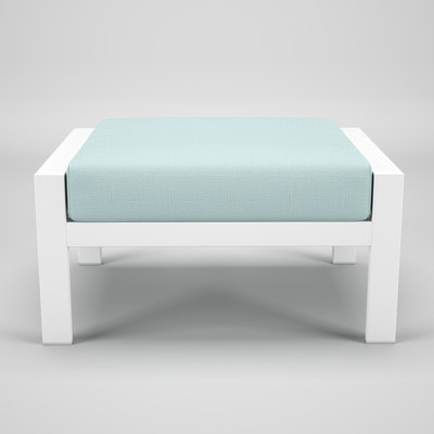 Townsend Metal Outdoor Ottoman With Sunbrella Cushion