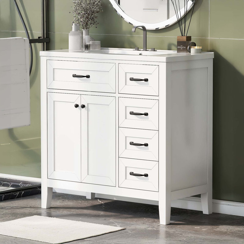 Meuble-lavabo 36 po avec lavabo, Blanc