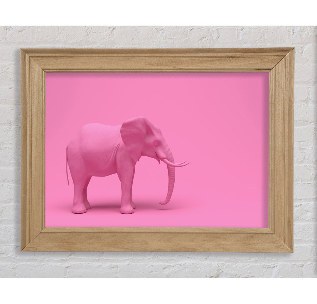 Der rosa Elefant - Einzelner Bilderrahmen Kunstdrucke