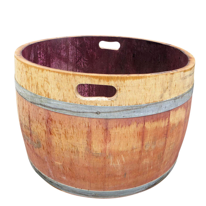 Wood Barrel Planter