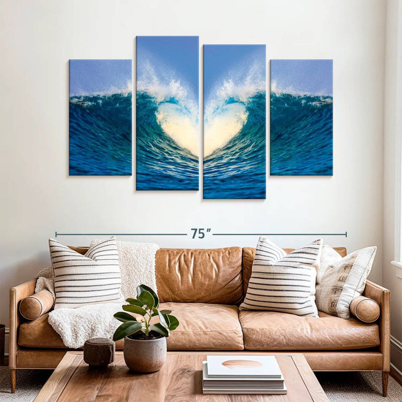 Gillard Heart Ocean Waves, H 42 po x l 68 po