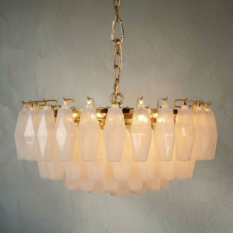Ludmilla Chandelier, 3 Tiers, 6 Lights, 12" H x 23" W x 23" D