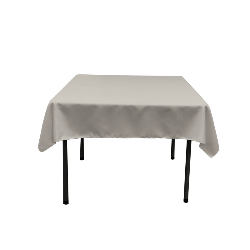 Wayfair Basics® Fisher Solid Colour Square Tablecloth, Light grey, 52" Square