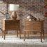 Table de chevet transitionnelle en bois massif l 23,6 po Einav