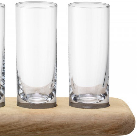 Paddle Handmade Glass Shot Glass, Clear