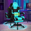 ELFORDSON Adjustable Reclining Swiveling PC & Racing Game Chair with Footrest-99082497