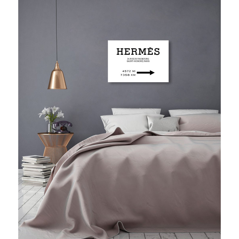 «Faubourg Road Sign Minimalist», reproduction d'art textuel sur toile tendue, H 30 po x l 45 po x P 1,5 po