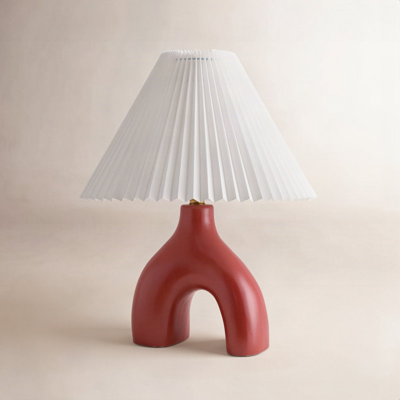 Celes Table Lamp, White, Red