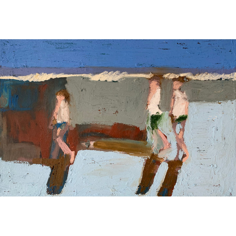 «Aviraj Beach Walkers I» sur toile par Erin McGee Ferrell, H 8 po x l 12 po
