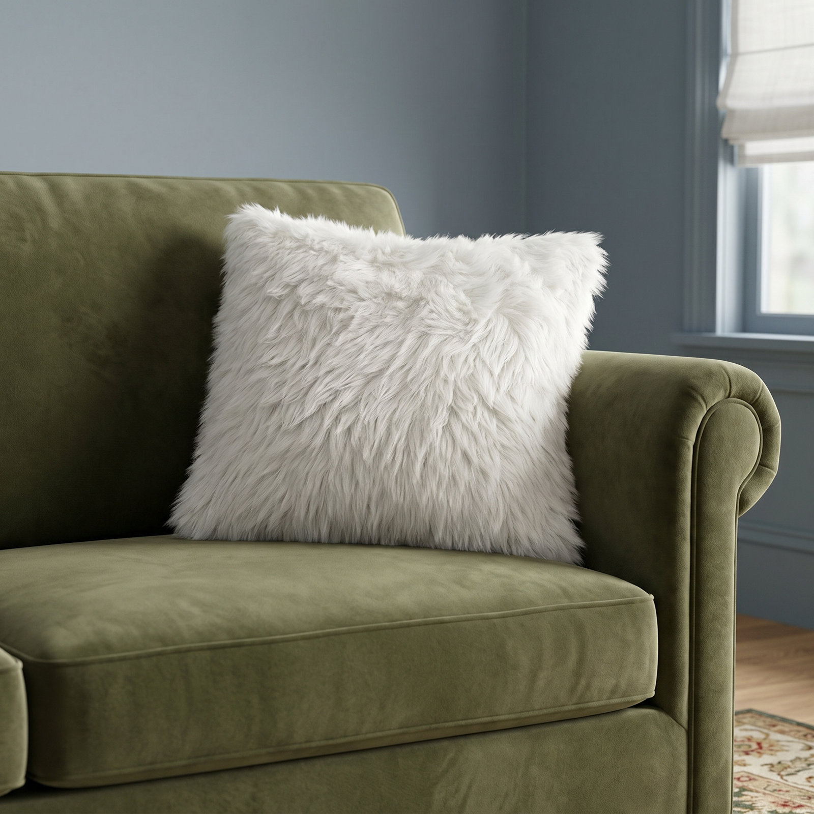 Lecia 20" x 20" Throw Pillow, White