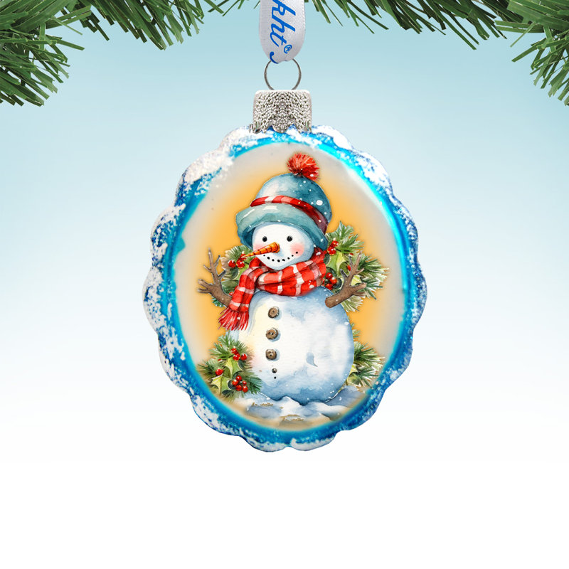4'' Glass Hanging Figurine Ornament