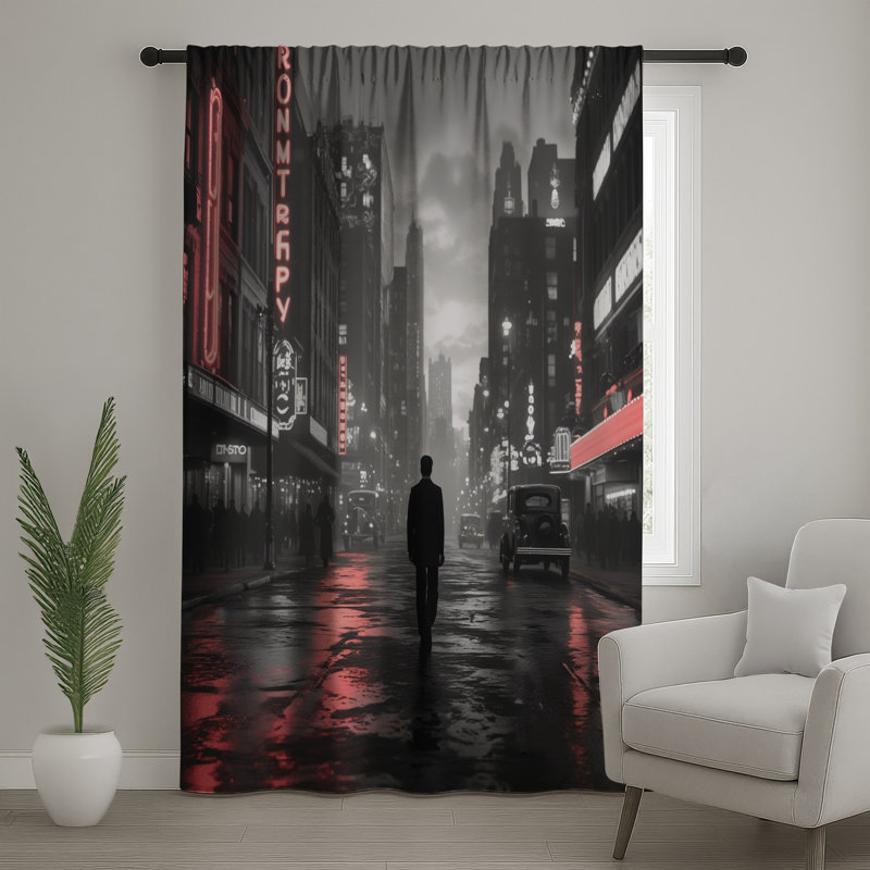 Rideaux de fenêtre noirs, voilages et rideaux occultant - 1 panneau, 50 po x 80 po - 1 panneau, Transparent
