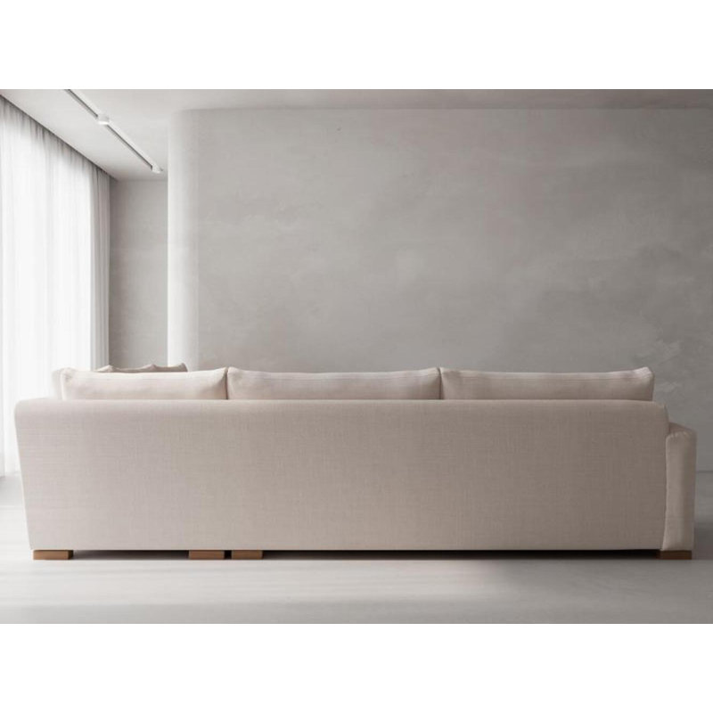 Perfect L Sectional, White Polyester Blend
