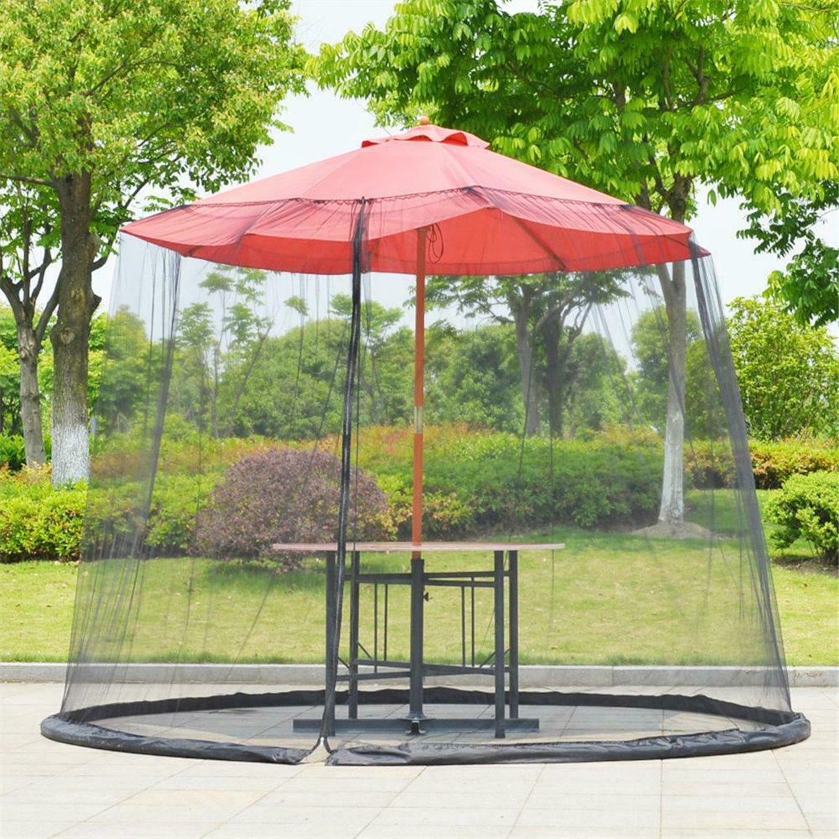 Arlmont & Co. Patio Umbrella Netting Wayfair