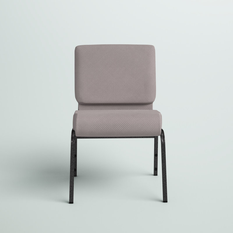 Chaise de banquet Dylon, Gris à pois / argent