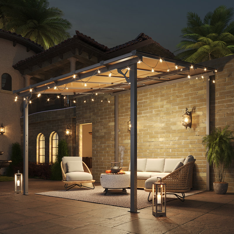10 pi. L 10 pi. Pergola en métal