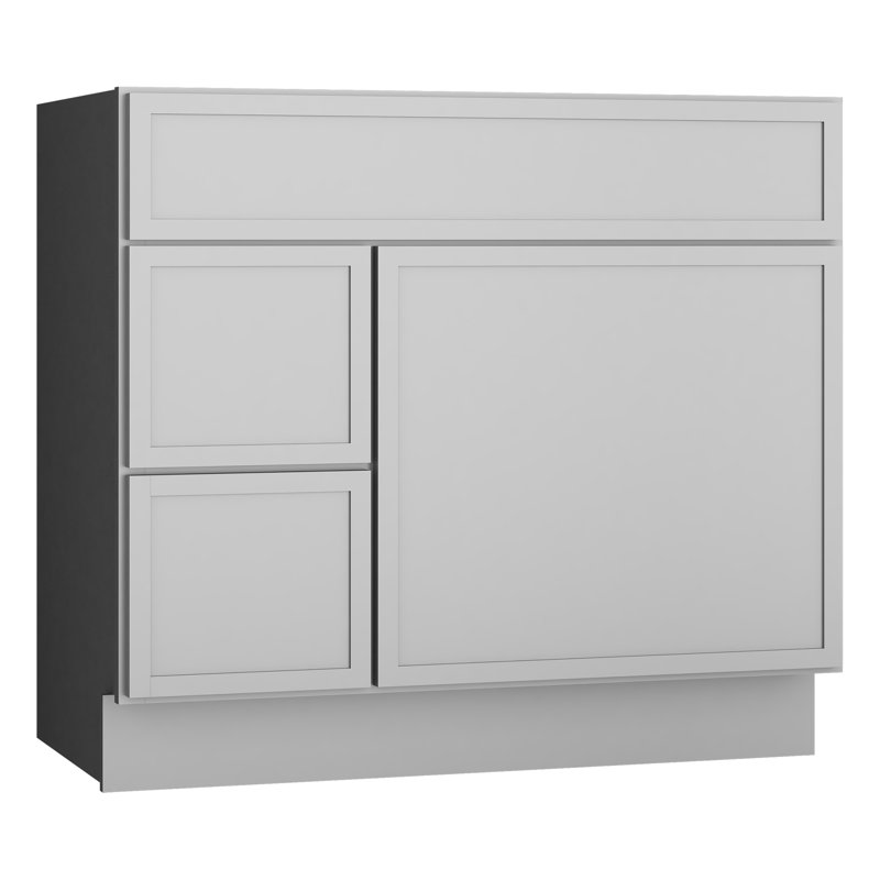 Gray Birch and Plywood Freestanding Single Bathroom Vanity